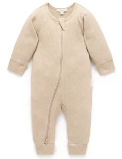 Ribbed Zip Growsuit