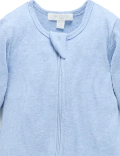 Ribbed Zip Growsuit