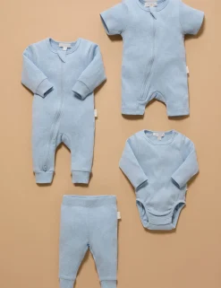 Ribbed Zip Growsuit