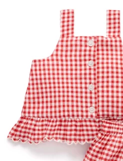Scalloped Gingham Set