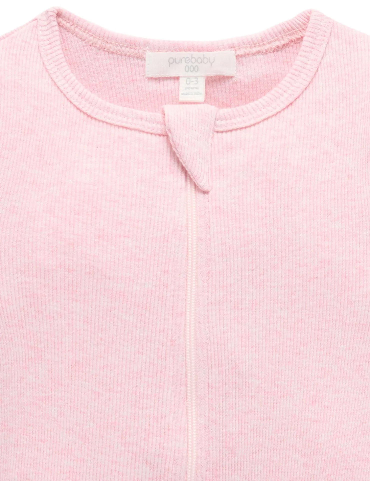 Short Ribbed Zip Growsuit