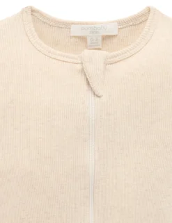 Short Ribbed Zip Growsuit