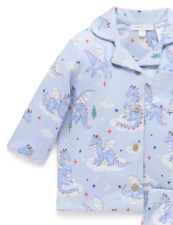 Sleeping Dragon Thick Button Up PJ Set