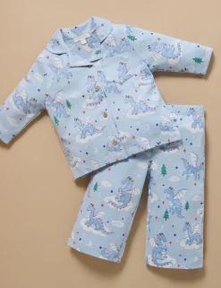 Sleeping Dragon Thick Button Up PJ Set