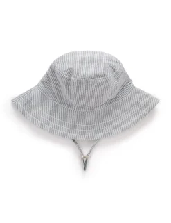 Striped Linen Blend Bucket Hat