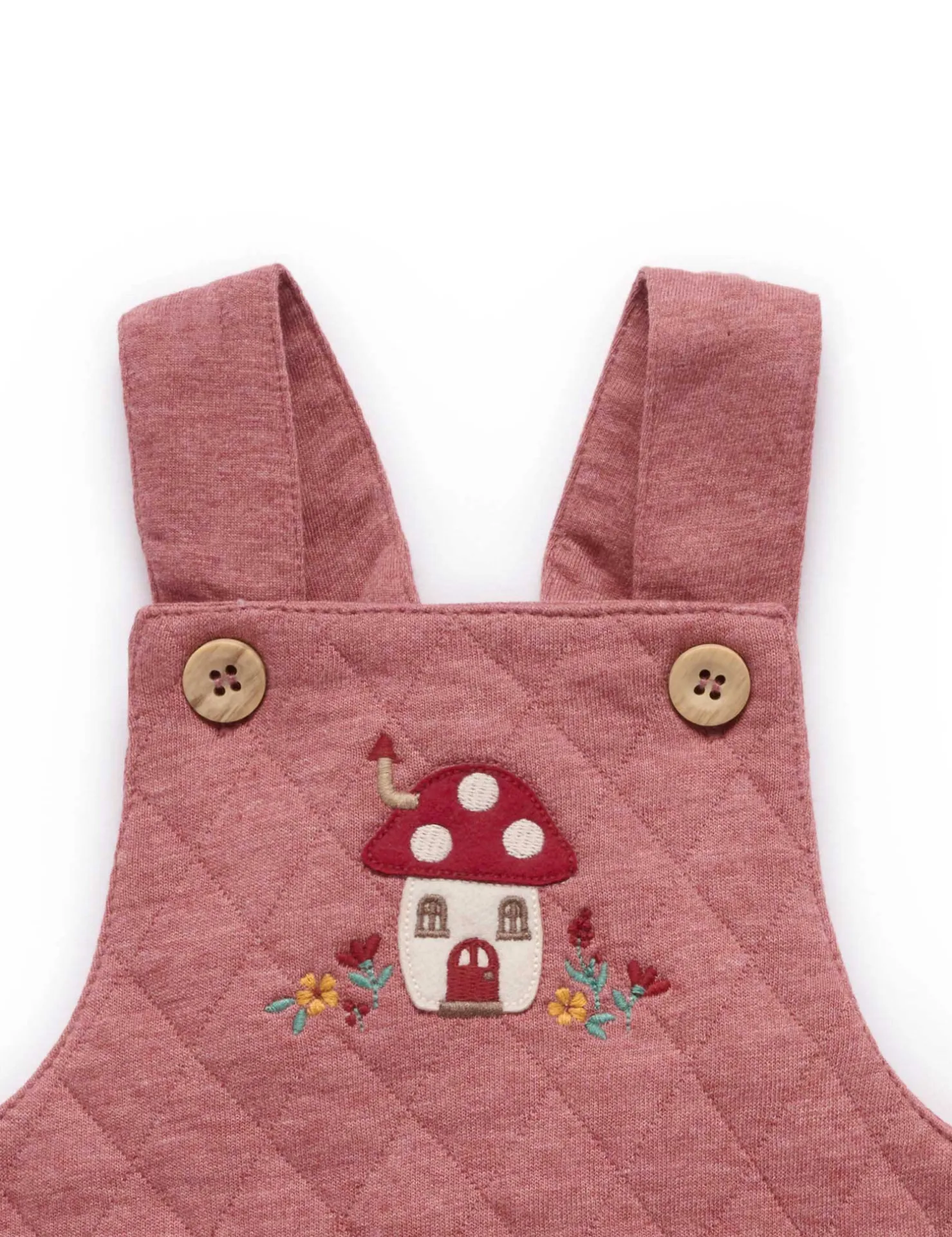 Toadstool Quilted Overalls