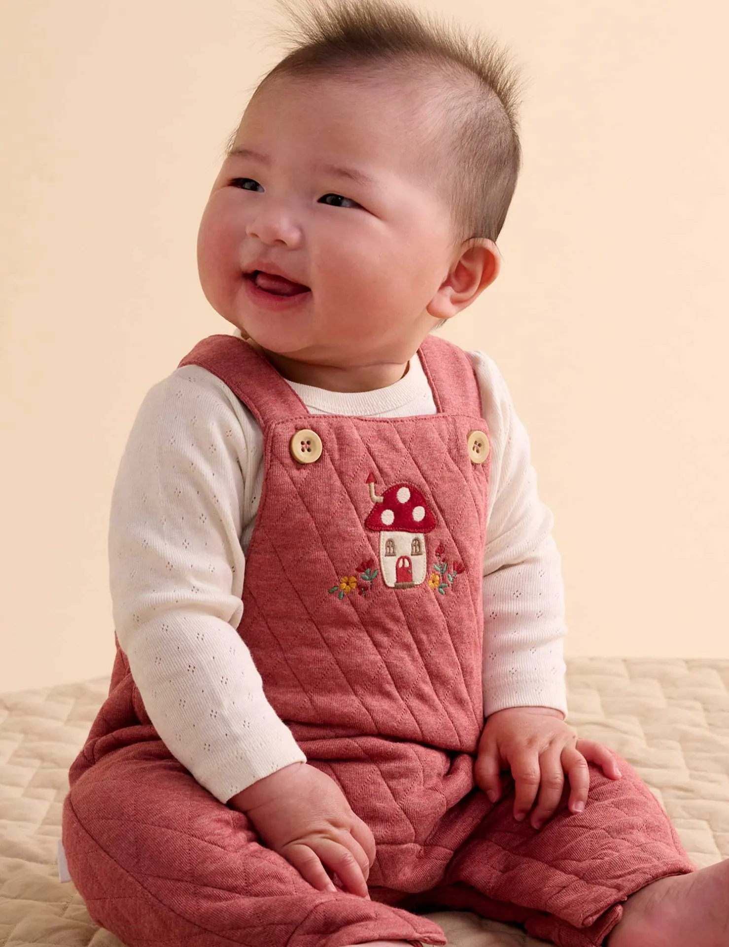 Toadstool Quilted Overalls