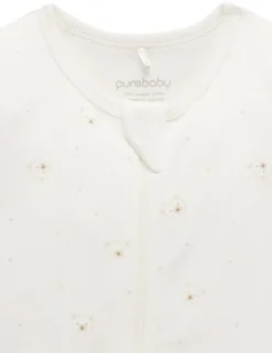 Vanilla Bear Short Zip Growsuit