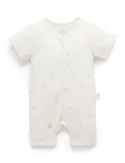 Vanilla Bear Short Zip Growsuit