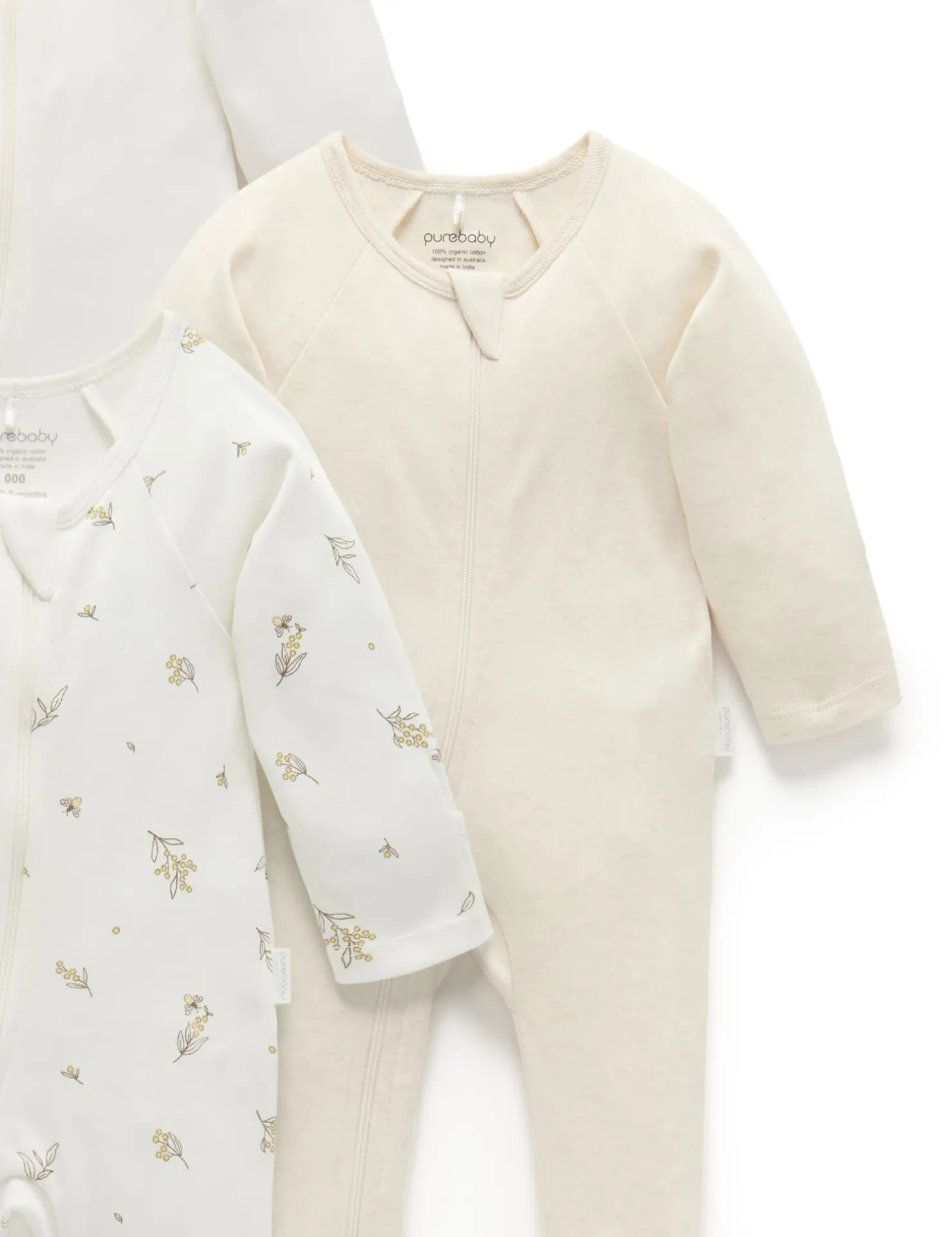Wattle Bee 4 Pack Zip Growsuit