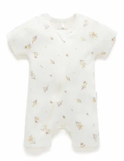 Wattle Bee Short Zip Growsuit