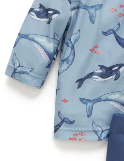Whale Pod Long Sleeve Rashie Set