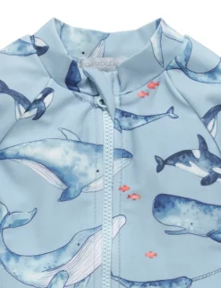 Whale Pod Long Sleeve Rashie Sunsuit