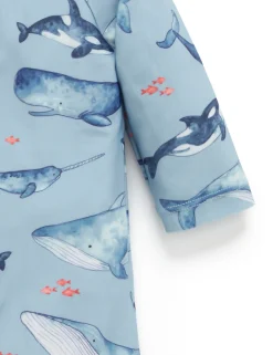 Whale Pod Long Sleeve Rashie Sunsuit